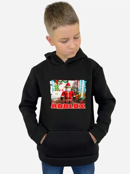 Подростковое теплое худи новогоднее для мальчика Спиногрыз Roblox новогодний 10-00801 152 см Черное (ROZ6501097841)