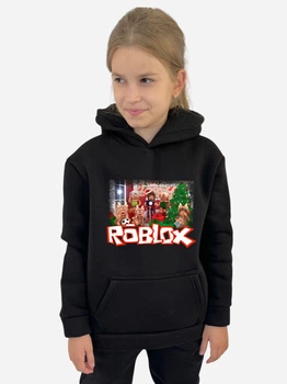 Подростковое теплое худи новогоднее для девочки Спиногрыз Roblox девушки новогодние 10-00824 140 см Черное (ROZ6501098005)