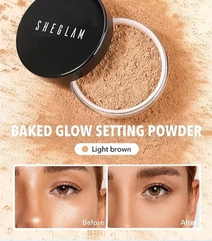 Розсипчаста пудра для обличчя Sheglam Baked Glow Setting Powder Light Brown