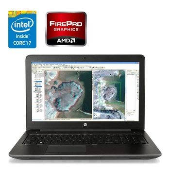 Мобільна робоча станція HP ZBook 15 G3 / 15.6" (1920x1080) TN / Intel Core i7-6700HQ (4 (8) ядра по 2.6 - 3.5 GHz) / 16 GB DDR4 / 256 GB SSD M.2 / AMD FirePro W5170M, 2 GB GDDR5, 128-bit / WebCam / Win 10 Pro б/в