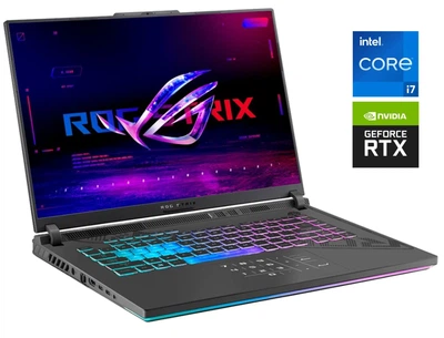 Игровой ноутбук Asus ROG Strix G16 G614JV / 16" (2560x1600) IPS / Intel Core i7-13650HX (14 (20) ядер по 3.6 - 4.9 GHz) / 16 GB DDR5 / 1000 GB SSD / nVidia GeForce RTX 4060, 8 GB GDDR6, 128-bit / WebCam б/у