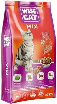 Сухой корм Wise Cat Mix для кошек Микс 10 кг