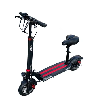Электросамокат с сиденьем Kugoo M4 (600W, 48V,11Ah) Черно-Красный