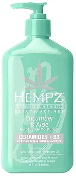 Молочко для тела "Огурец, алоэ, церамиды + В3" - Hempz Cucumber Aloe Herbal Body Moisturizer 500ml (500ml) (1219660-1946152848-2)