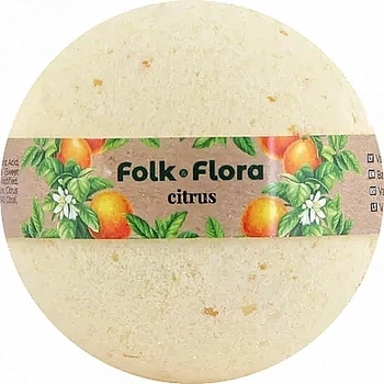 Бомбочка для ванны "Цитрус" - Folk&Flora Bath Bombs 130g (130g) (1160160-1547802-2)