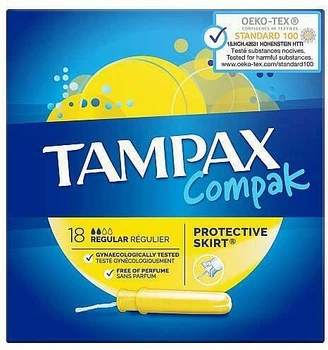 Тампоны с аппликатором, 18шт - Tampax Compak Regular 18шт (18шт) (1016272-1346346-2)