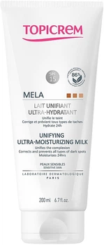 Ультраувлажняющее молочко для тела - Topicrem Mela Unifying Ultra-Moisturizing Milk SPF 15 500ml (1098291-182571748-2)