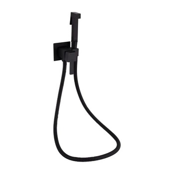 Гигиенический душ скрытого монтажа Qtap Inspai-Varius V00440201 черный матовый