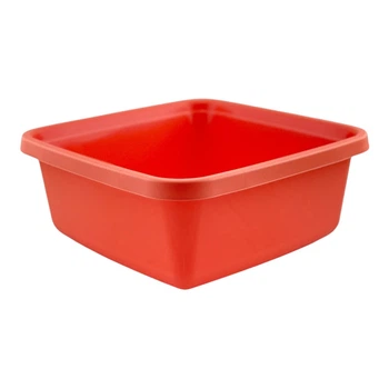 Миска пластикова 6л квадрат (кораловий) таз Lamela L1040-601
