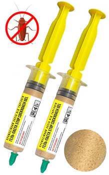 Засіб від тарганів гель ТАРГАНІТ Stop Cockroach Gel (комплект 2 шприци по 20 мл), ефективний гель від тараканів, засіб гель-паста для знищення тарганів ТАРГАНІТ Stop Cockroach Gel, ефективний проти всіх видів тарганів рудих, чорних та прусаків