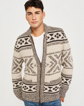 Кардиган мужской - кардиган Abercrombie & Fitch AF4927M XXL 10316 Бежевый