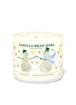 Свеча ароматическая Bath & Body Works VANILLA BEAN NOEL BBW0455W 411 г Молочный