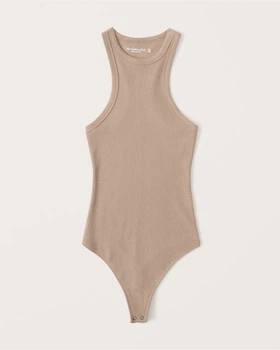 Женское боди - комбидресс Abercrombie & Fitch AF9269W S Светло-коричневый