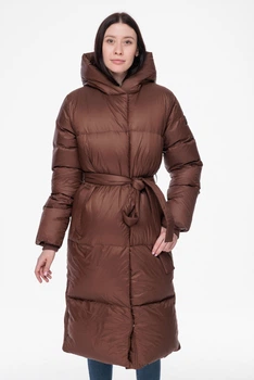 Пуховик женский - зимний пуховик Abercrombie & Fitch AF9404W XS Темно-коричневый