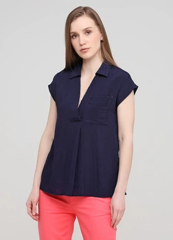 Женская блузка - блуза Tommy Hilfiger TH1361W XS Темно-синий