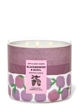 Ароматична свічка Bath & Body Works BLACKBERRIES&BASIL Bath and Body Works BBW0253W 411 г Світло-ліловий