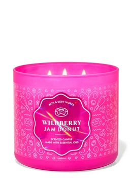 Свеча ароматическая Bath & Body Works WILDBERRY JAM DONUT BBW0252W 411 г Розовый