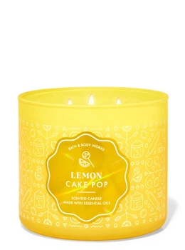 Свічка ароматна Bath&Body Works LEMON CAKE POP Bath and Body Works BBW0271W 411 г Жовтий