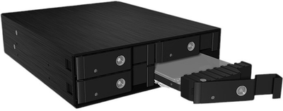 Backplane ICY BOX 1x5.25" - 4x HDD/SSD 2.5" Black (IB-2240SSK)