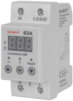 Реле контролю напруги однофазне 63А з індикацією E.Next e.control.v09 p0690014