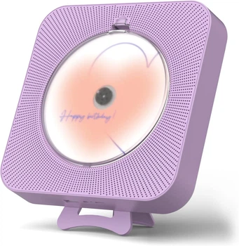 Портативный CD-проигрыватель Yintiny Cute Purple с Bluetooth 5.0