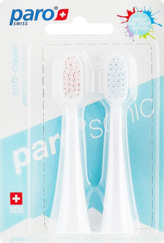 Змінні щітки для звукової зубної щітки, червона + синя - Paro Swiss Sonic Soft-Clean 2шт (2шт) (1196197-2122895068-2)