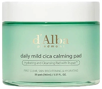 Успокаивающие пэды для лица - D'Alba Daily Mild Cica Calming Pad 50шт (1197475-471206949-2)