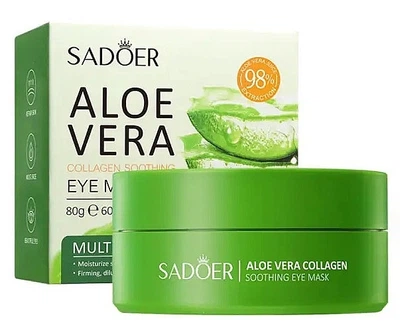 Патчі для очей з алое віра - Sadoer Aloe Vera Collagen Soothing Eye Mask 60шт (1347469-22805304)