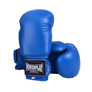 Боксерські рукавиці з екошкіри PowerPlay 3004 Classic Сині 14 унцій