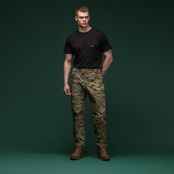 Комплект футболок Basic Military T-shirt. Черный - Олива. Размер L