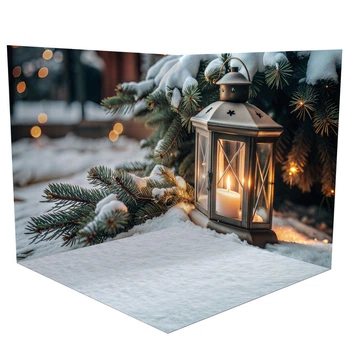 Новогодний угловой фотофон, виниловый 160x160см, Frontlit 450 г/м2 №58523