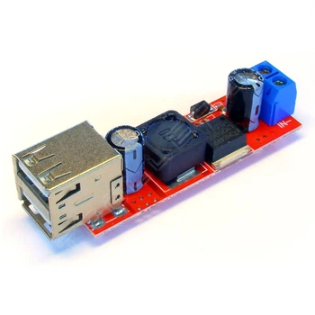 DC-DC конвертер понижающий LM2596S с двумя USB-разъемами 5В 3А