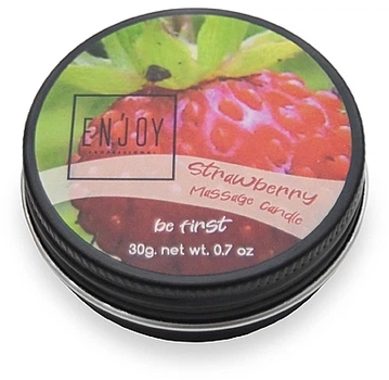 Фруктовая массажная свеча "Земляника" - Enjoy Professional Be First Massage Candle Strawberries 30g (1324452-4403708)