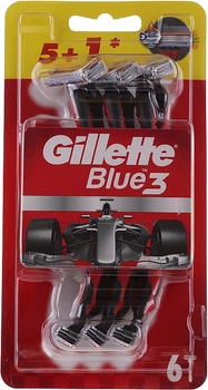 Набор одноразовых станков для бритья, 5+1шт - Gillette Blue III Red and White 6шт (816890-48606)
