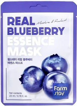 Тканевая маска для лица с экстрактом черники - FarmStay Real Blueberry Essence Mask 23ml (1206403-135058)