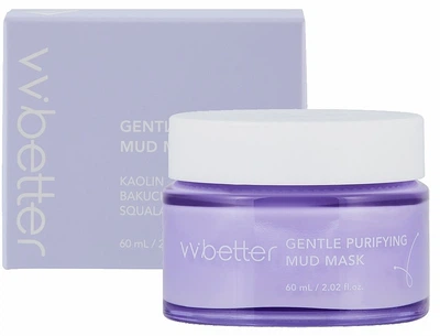 Грязьова маска для обличчя з каоліном, бакучиолом та скваланом - VVbetter Gentle Purifying Mud Mask 60ml (1357335-12340613)