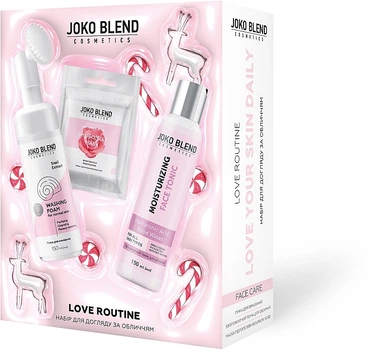 Набор новогодний по уходу за лицом - Joko Blend Love Routine (f/foam/150ml + toner/150ml + f/mask/20g) (1402579-24203800)
