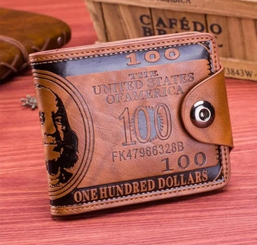 Гаманець чоловічий 100 dollars коричневий