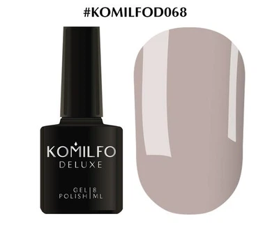 Гель-лак KOMILFO Deluxe Series №D068 (приглушений сіро-ліловий) 8 мл