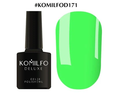 Гель-лак KOMILFO Deluxe Series №D171 (яскравий насичений, салатовий) 8 мл