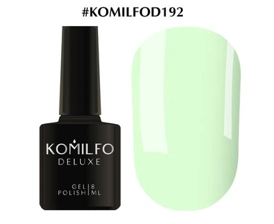 Гель-лак KOMILFO Deluxe Series №D192 (світлий пастельно-зелений) 8 мл