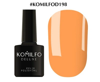 Гель-лак KOMILFO Deluxe Series №D198 (насичений персиковий) 8 мл