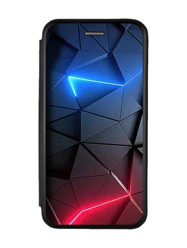 Чохол-книжка чорний з малюнком на Motorola Moto G54 Рельєфний фон (принт 36)