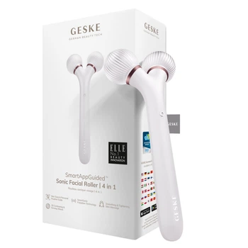 Электронный ультразвуковой ролик для лица GESKE Sonic Facial Roller 4в1 starlight