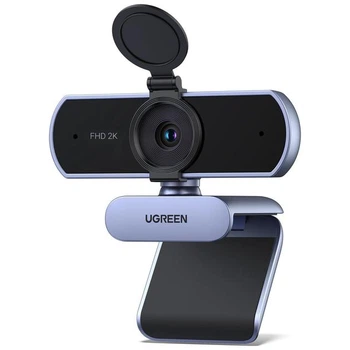 Веб-камера 2K 30Гц Ugreen CM717 с двумя микрофонами широкий угол захвата, шумоподавление, автоматическая коррекция освещения Black (25442)