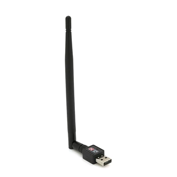 Беспроводной USB-адаптер Merlion 300 Мбит/с 2.4 ГГц с антенной 20 см поддержка Windows/Mac/Linux