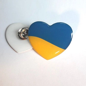Значок Треос патриотический "Украина"- сердце