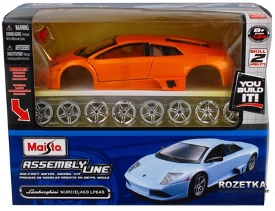 Збірна автомодель Maisto Lamborghini Murcielago 1:24 LP640 Жовтогарячий металік (39292) (90159392927)