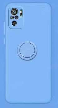 Силиконовый чехол Soft Touch с кольцом-держателем для Xiaomi Redmi Note 10 Pro Лавандовый