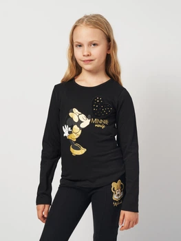 Дитячий лонгслів для дівчинки Disney Minnie XH1357 92-98 см Чорний (3609087144255)